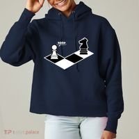 Funny Retro Chess Gift Chess-Player Ladies Heavyweight Boxy Pullover Hoodie thumb 0