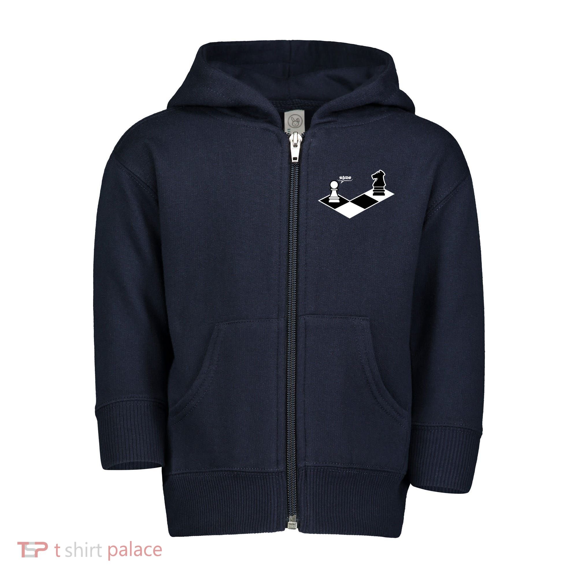 Funny Retro Chess Gift Chess-Player Toddler Zip Fleece Hoodie