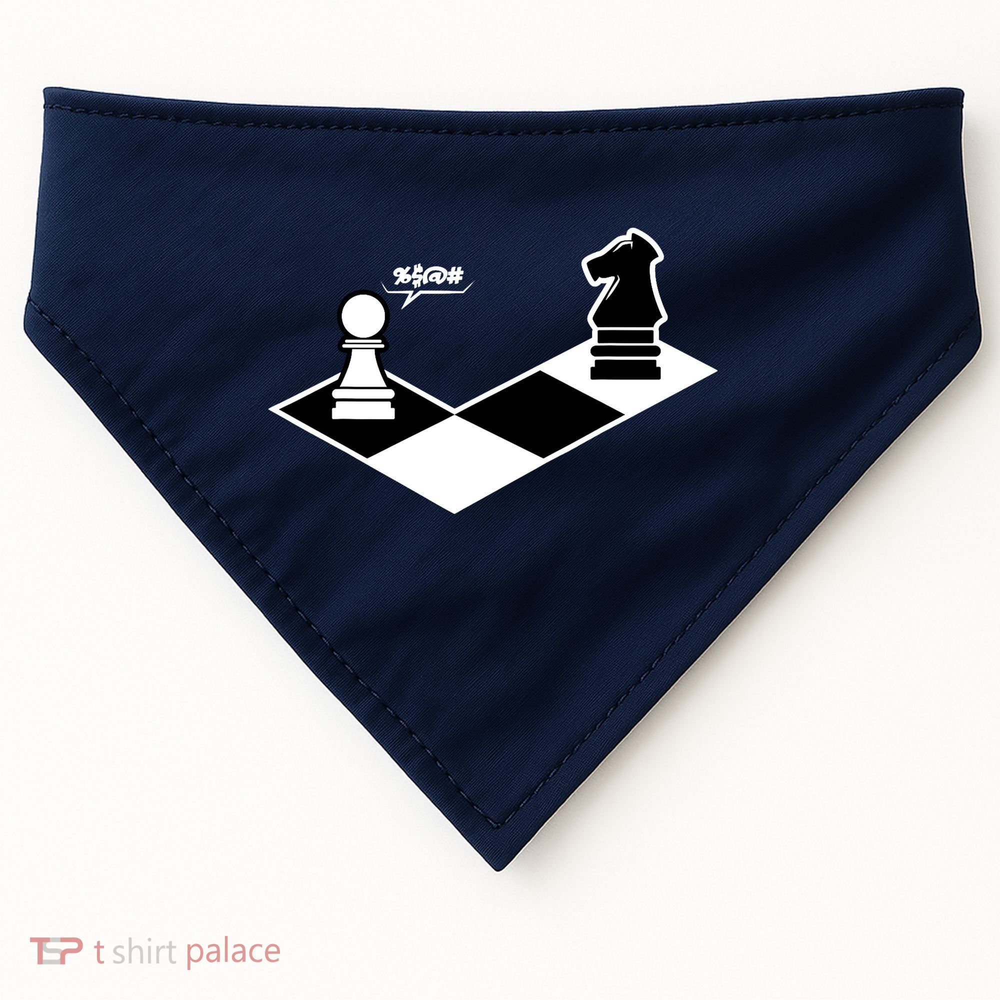 Funny Retro Chess Gift Chess-Player USA-Made Doggie Bandana