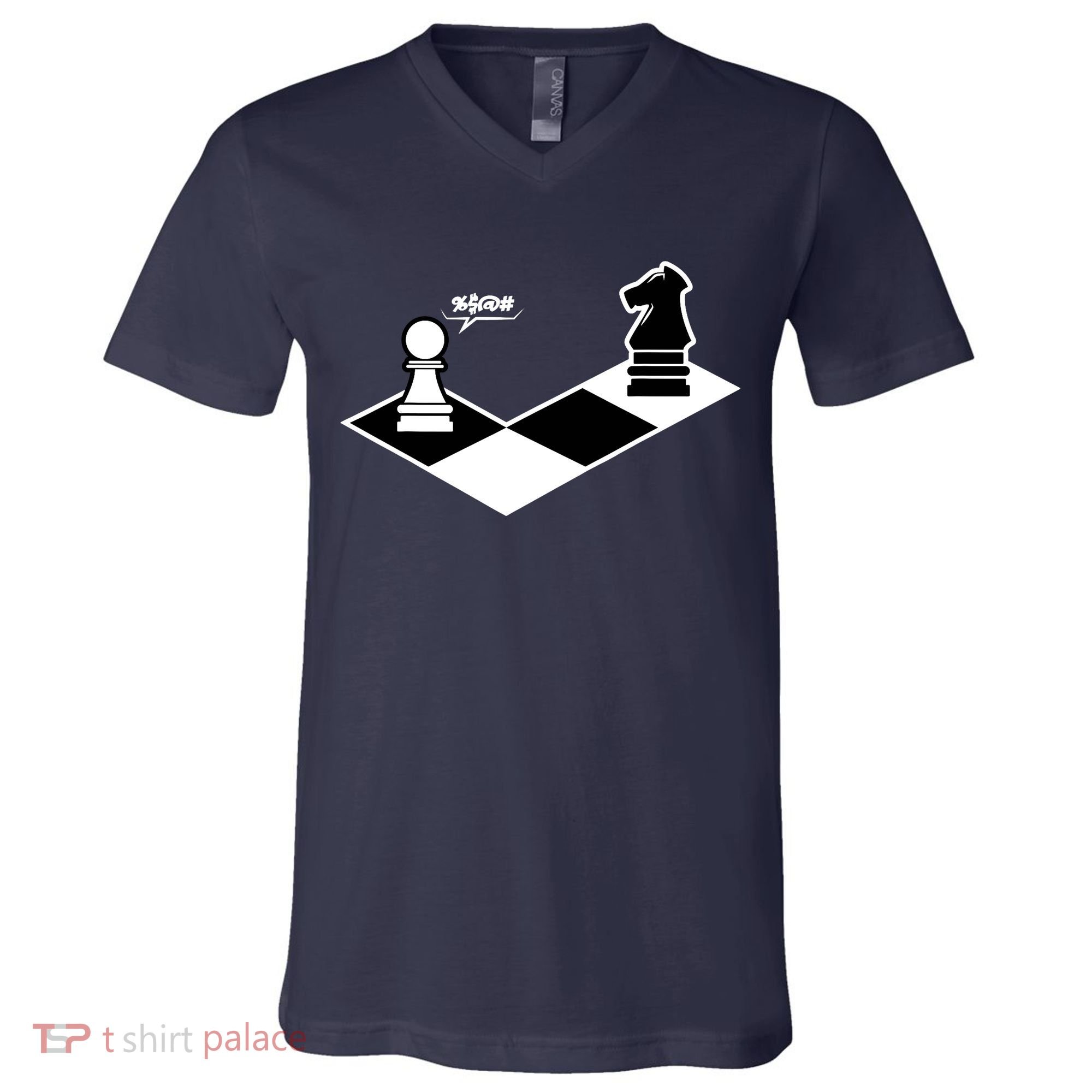 Funny Retro Chess Gift Chess-Player V-Neck T-Shirt