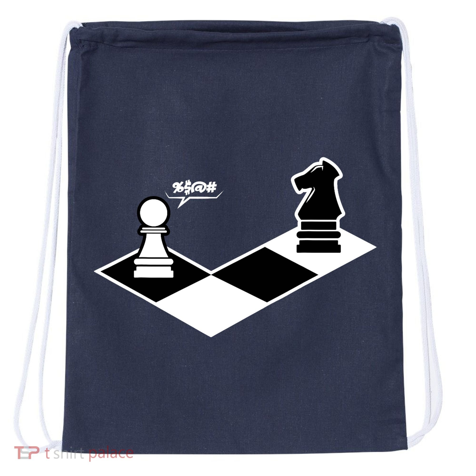Funny Retro Chess Gift Chess-Player Drawstring Bag