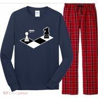 Funny Retro Chess Gift Chess-Player Long Sleeve Pajama Set thumb 0