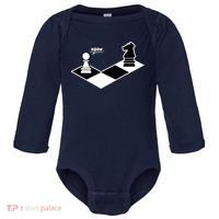 Funny Retro Chess Gift Chess-Player Baby Long Sleeve Bodysuit thumb 0