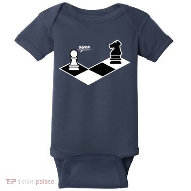 Funny Retro Chess Gift Chess-Player Baby Bodysuit