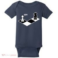 Funny Retro Chess Gift Chess-Player Baby Bodysuit thumb 0