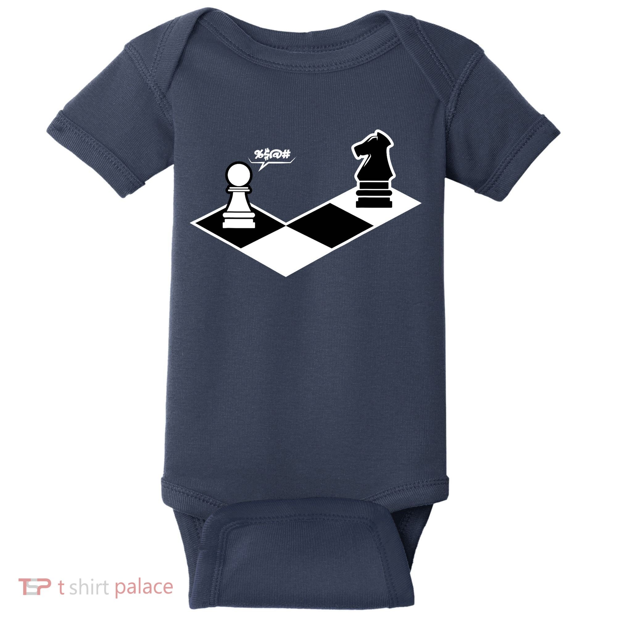 Funny Retro Chess Gift Chess-Player Baby Bodysuit