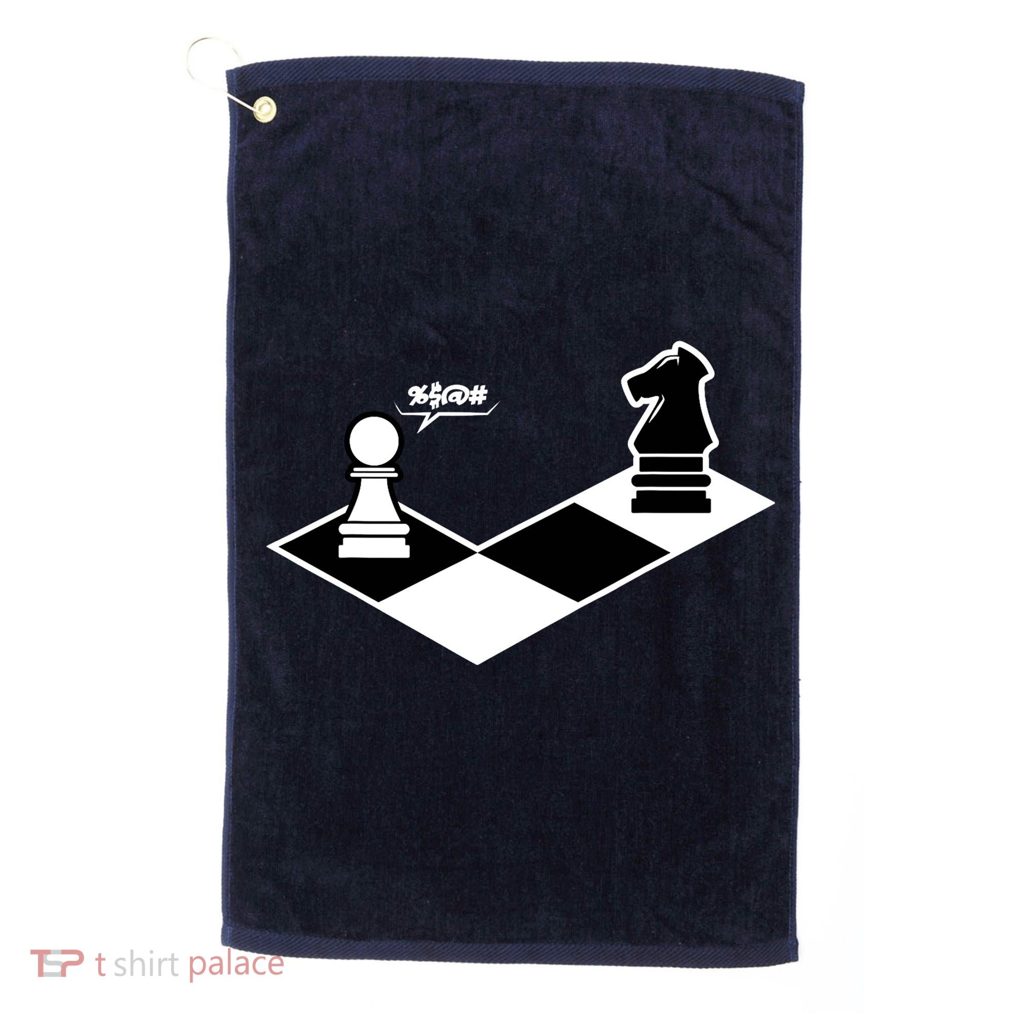 Funny Retro Chess Gift Chess-Player Golf Towel