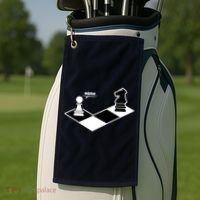 Funny Retro Chess Gift Chess-Player Golf Towel thumb 2
