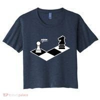 Funny Retro Chess Gift Chess-Player Women's Crop Top Tee thumb 0