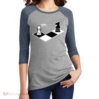 Funny Retro Chess Gift Chess-Player Women's Tri-Blend 3/4-Sleeve Raglan Shirt thumb 2