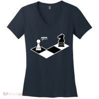 Funny Retro Chess Gift Chess-Player Women's V-Neck T-Shirt thumb 0