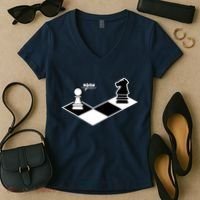 Funny Retro Chess Gift Chess-Player Women's V-Neck T-Shirt thumb 2