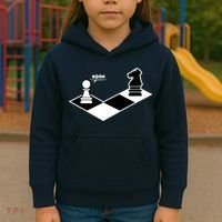 Funny Retro Chess Gift Chess-Player Kids Hoodie thumb 3