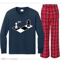 Funny Retro Chess Gift Chess-Player Kids Long Sleeve Plaid Pajama Set thumb 0