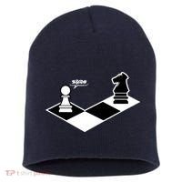 Funny Retro Chess Gift Chess-Player Short Acrylic Beanie thumb 0