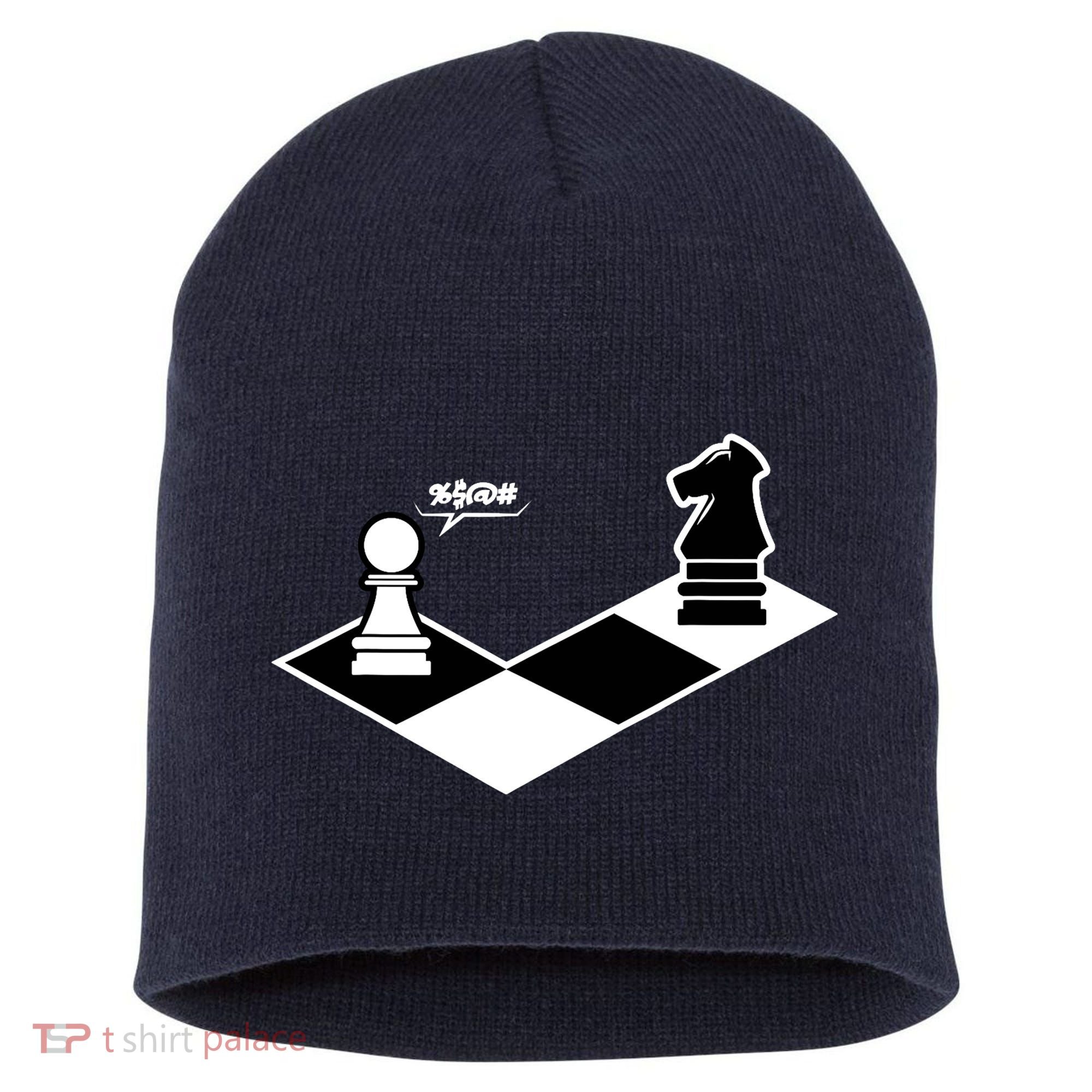 Funny Retro Chess Gift Chess-Player Short Acrylic Beanie