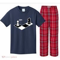Funny Retro Chess Gift Chess-Player Kids Plaid Pajama Set thumb 0