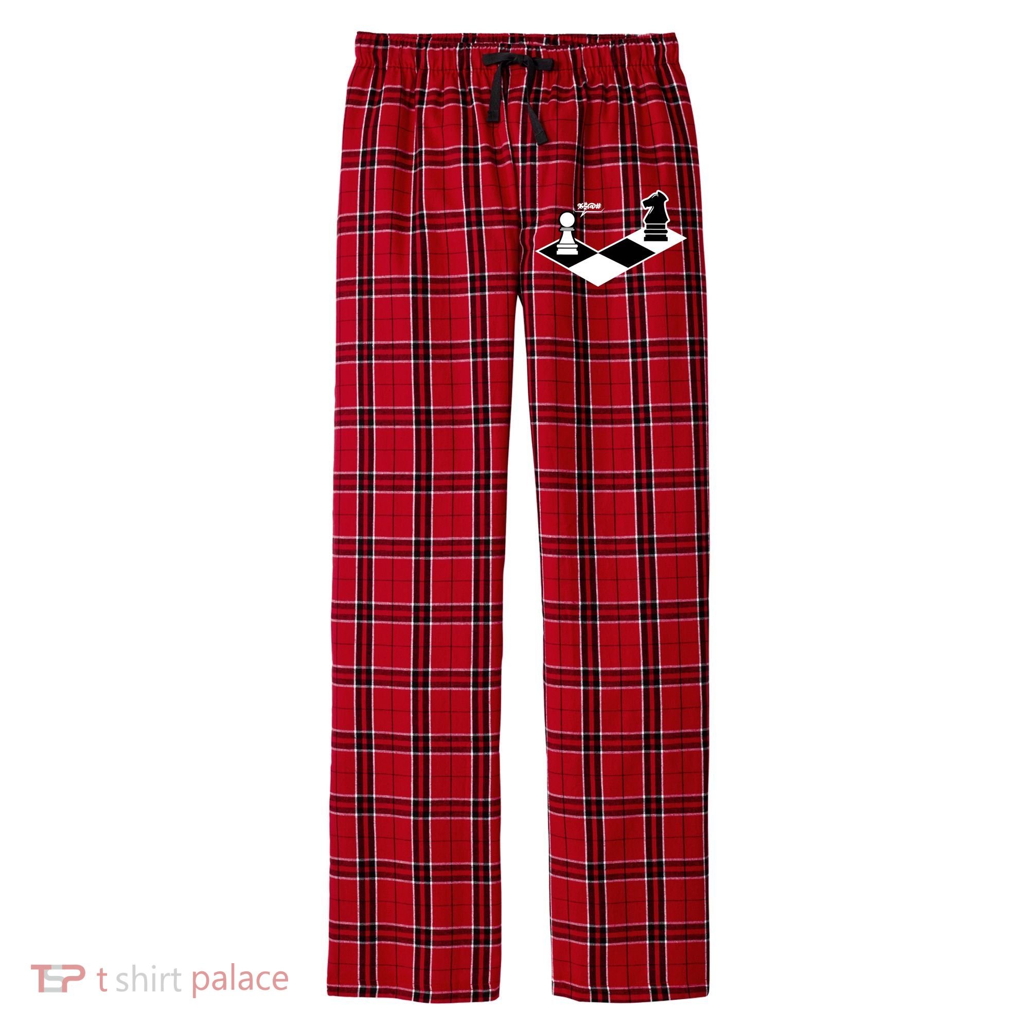 Funny Retro Chess Gift Chess-Player Men's Flannel Plaid Pajama Pants