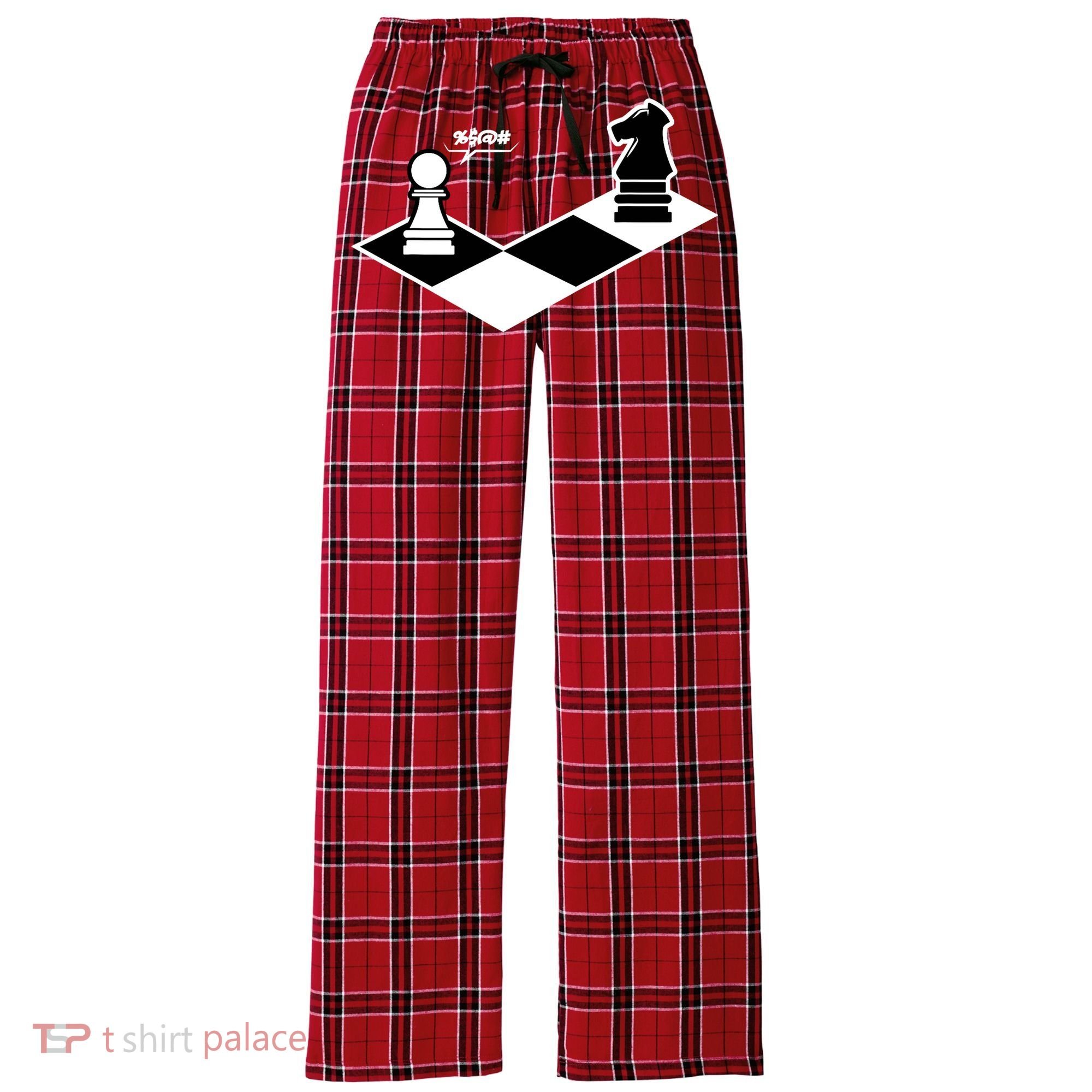 Funny Retro Chess Gift Chess-Player Women's Flannel Plaid Pajama Pants