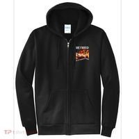 Funny Retired Cat Reading Not My Problem Anymore Retirement Full Zip Hoodie thumb 0