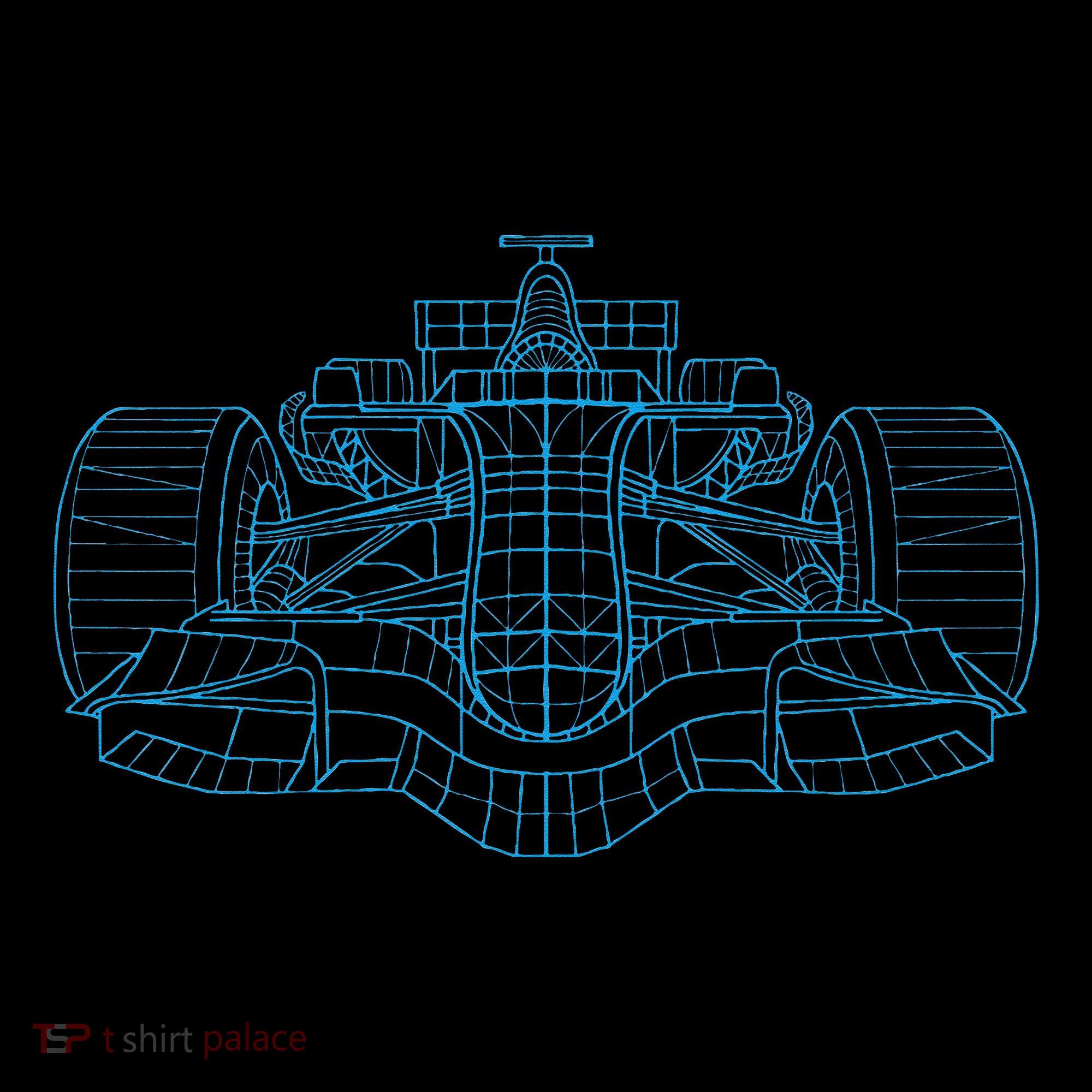 Formula Racing Car Drawing Racing Fan Mechanic Engineer Long Sleeve Shirt