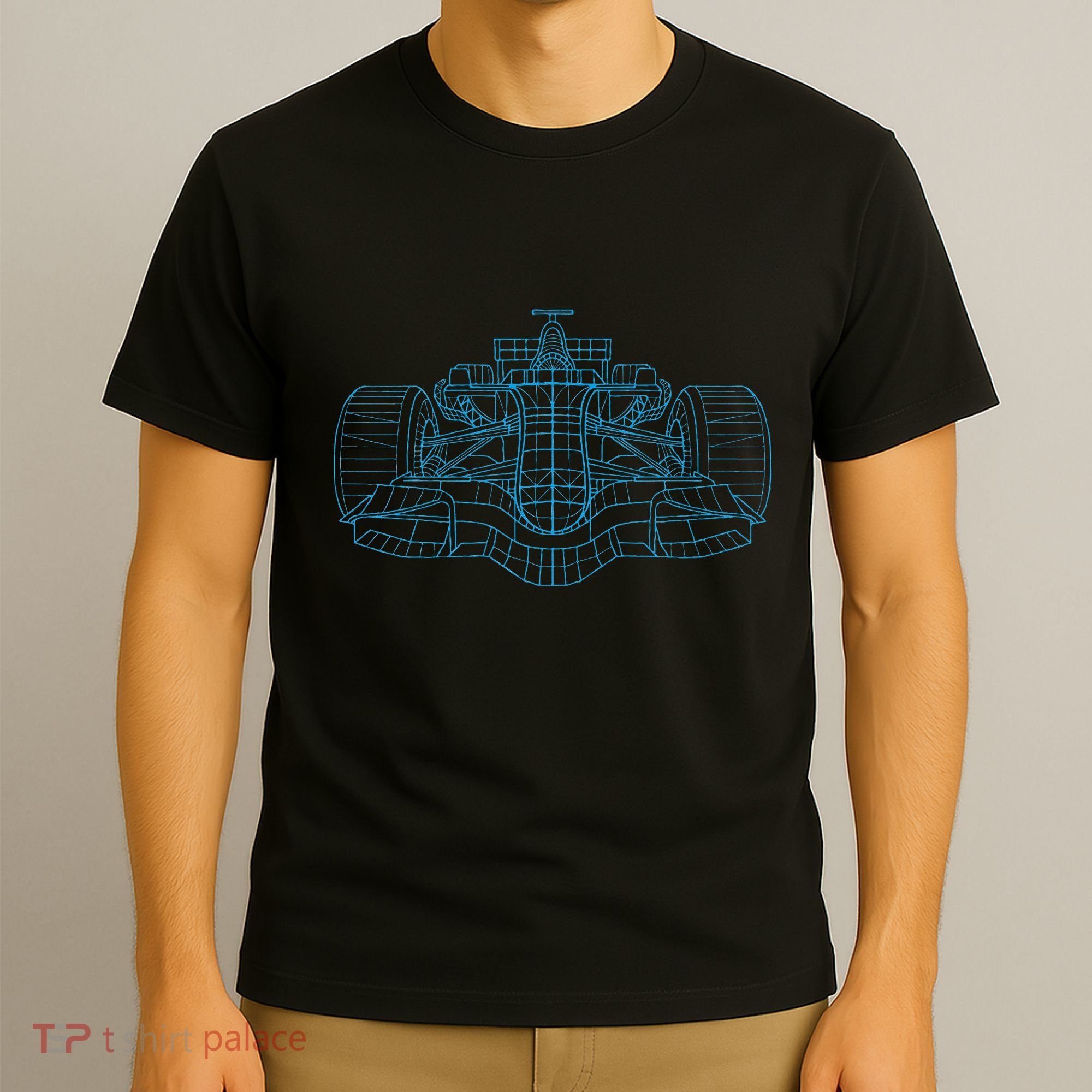 Formula Racing Car Drawing Racing Fan Mechanic Engineer T-Shirt