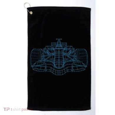 Formula Racing Car Drawing Racing Fan Mechanic Engineer Golf Towel