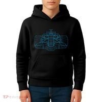 Formula Racing Car Drawing Racing Fan Mechanic Engineer Kids Hoodie thumb 4