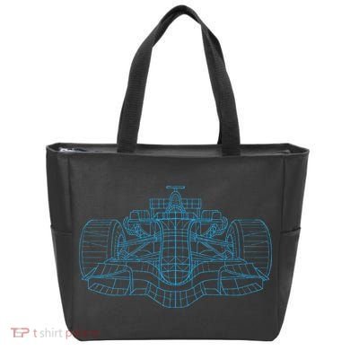 Formula Racing Car Drawing Racing Fan Mechanic Engineer Tote Bag