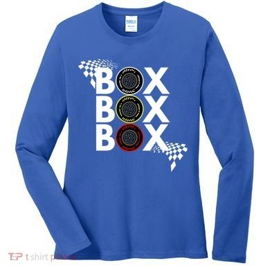Formula Racing Car Box Box Box Radio Call To Pitbox Car Race Gift Women's Long Sleeve Shirt
