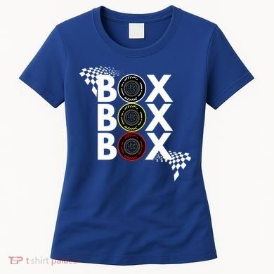 Formula Racing Car Box Box Box Radio Call To Pitbox Car Race Gift Women's T-Shirt