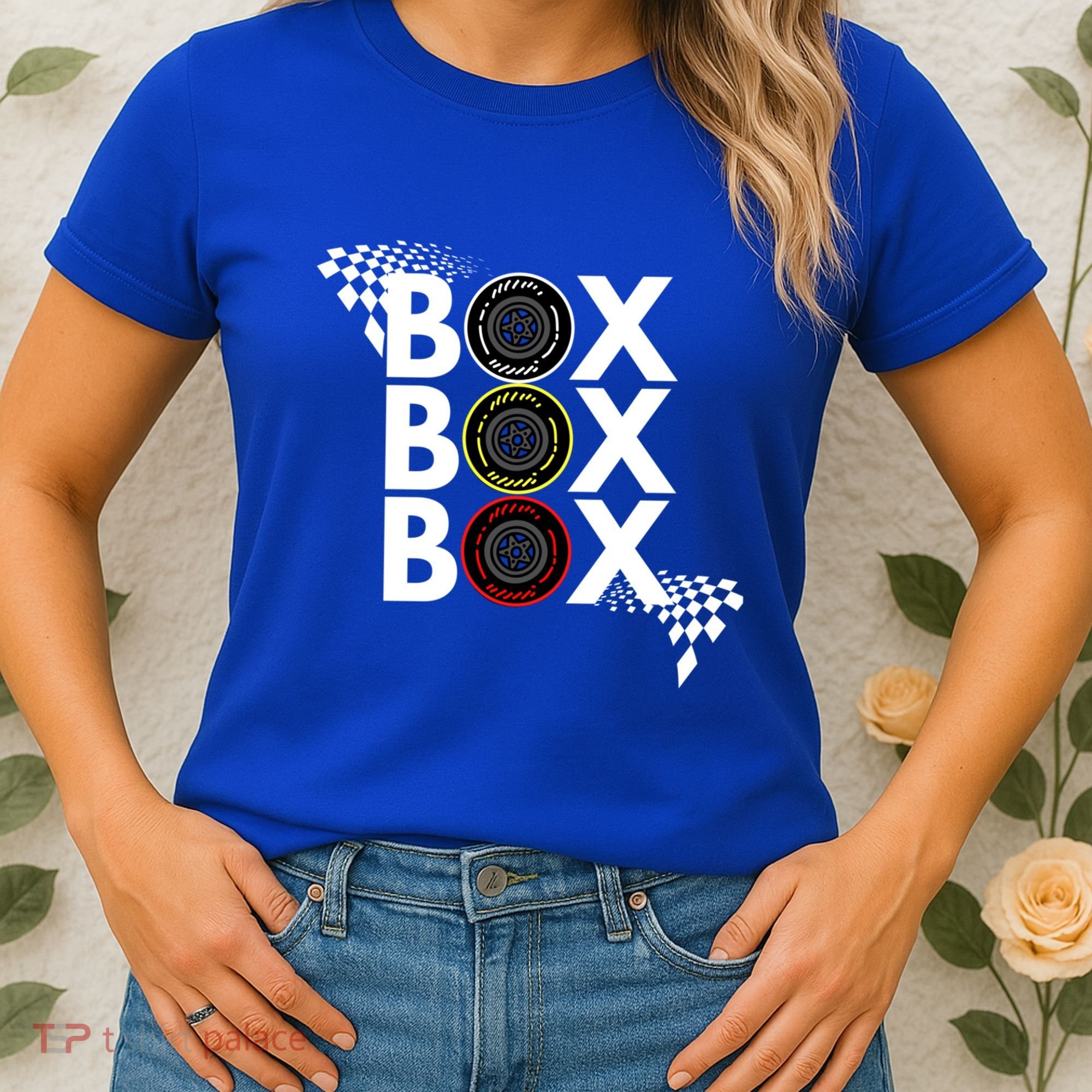 Formula Racing Car Box Box Box Radio Call To Pitbox Car Race Gift Women's T-Shirt