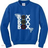 Formula Racing Car Box Box Box Radio Call To Pitbox Car Race Gift Kids Sweatshirt thumb 0