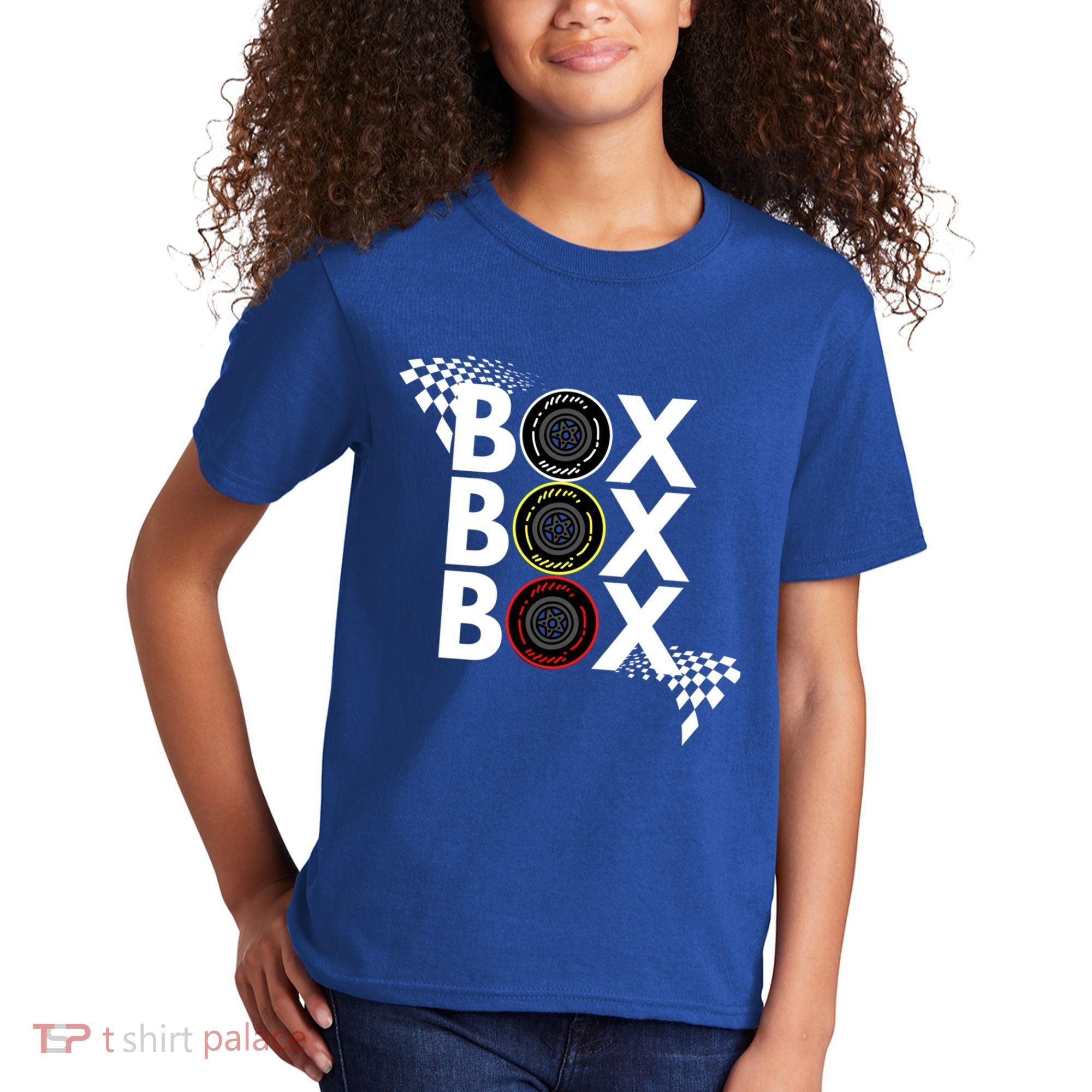 Formula Racing Car Box Box Box Radio Call To Pitbox Car Race Gift Kids T-Shirt