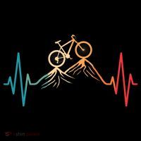 Funny Retro Cycling Heartbeat Bicycle Mountain Bike Biking Coffee Mug thumb 5