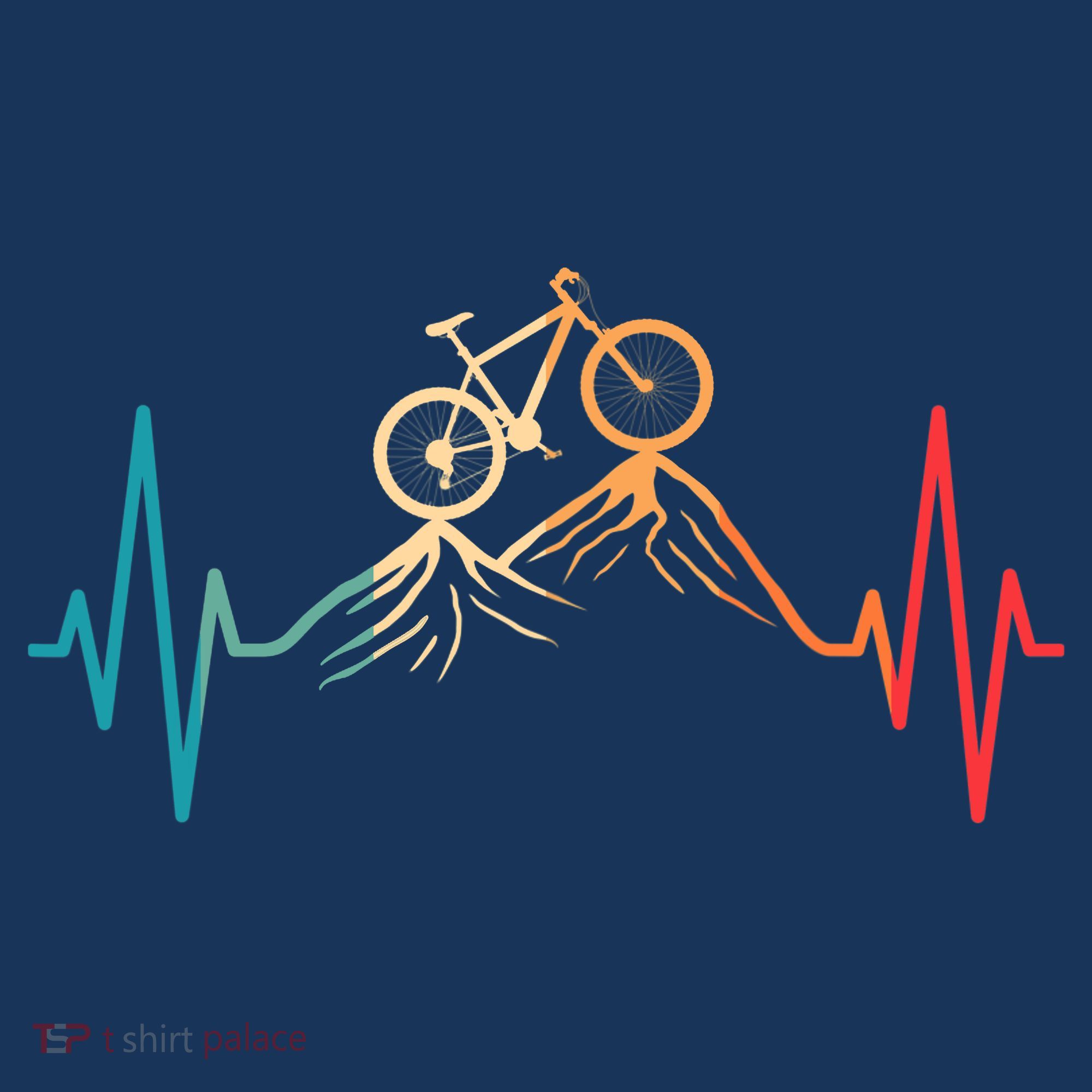 Funny Retro Cycling Heartbeat Bicycle Mountain Bike Biking Women's Tank Top