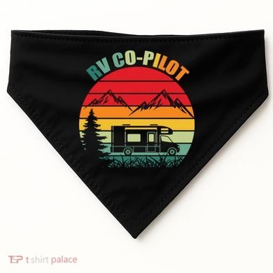 Funny RV CoPilot Adventure Awaits RV Camping USA-Made Doggie Bandana