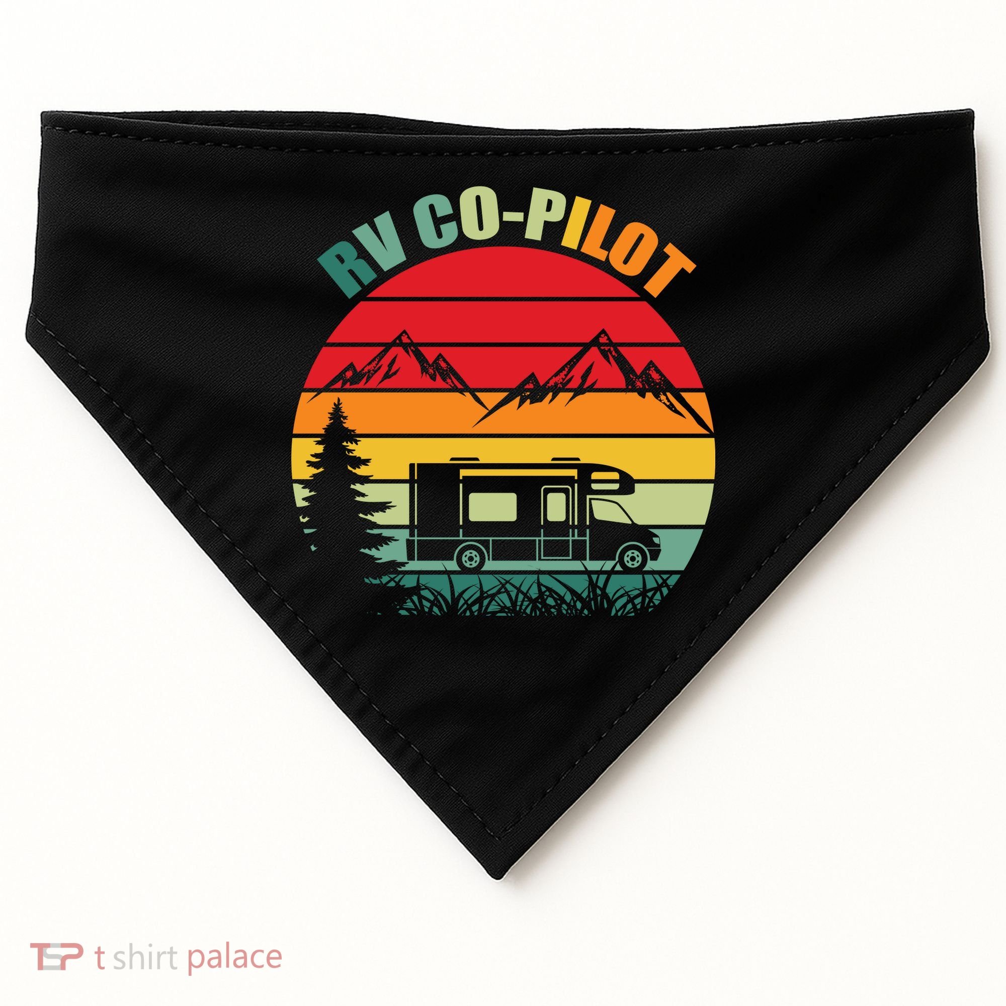 Funny RV CoPilot Adventure Awaits RV Camping USA-Made Doggie Bandana