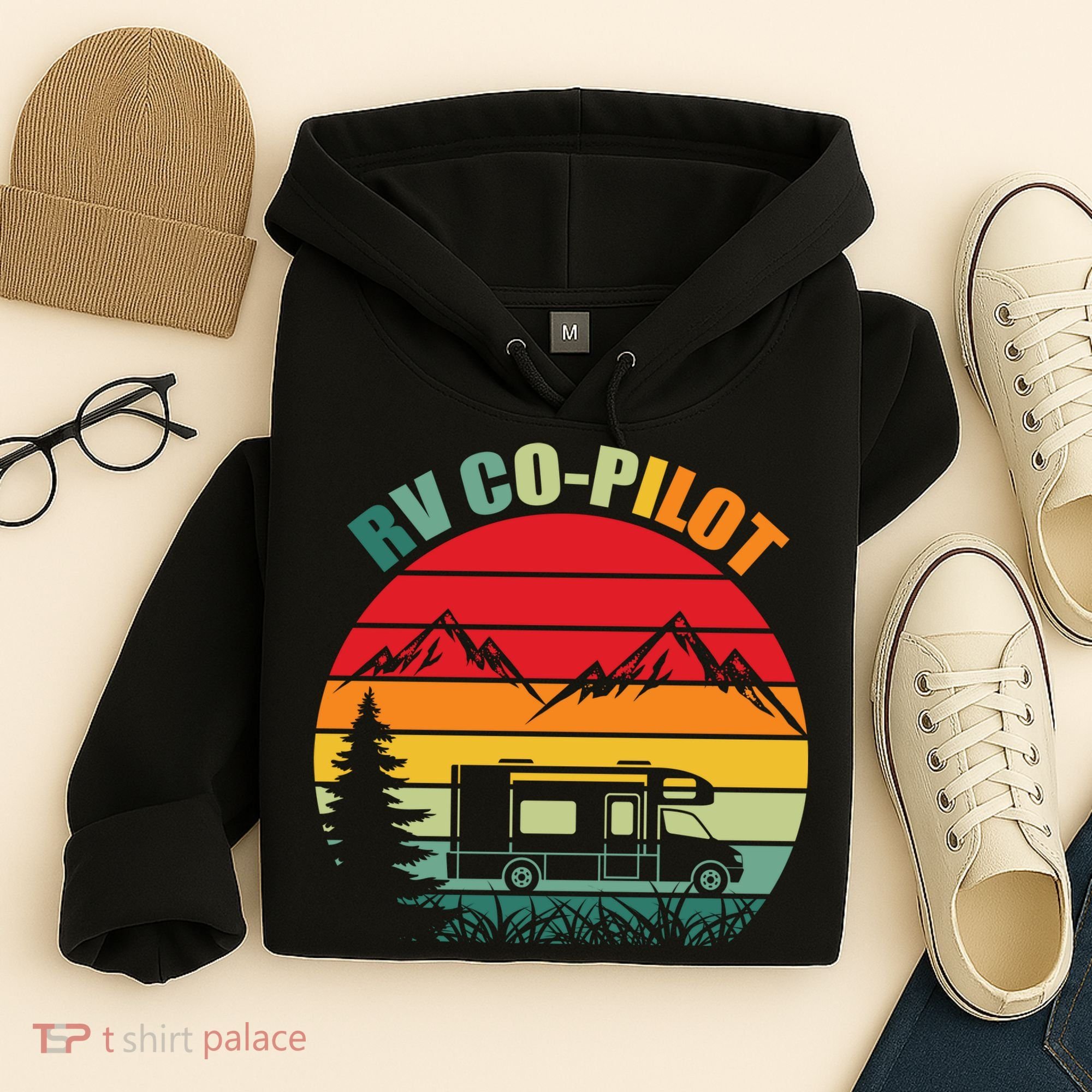Funny RV CoPilot Adventure Awaits RV Camping Hoodie