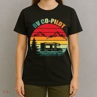 Funny RV CoPilot Adventure Awaits RV Camping T-Shirt thumb 4