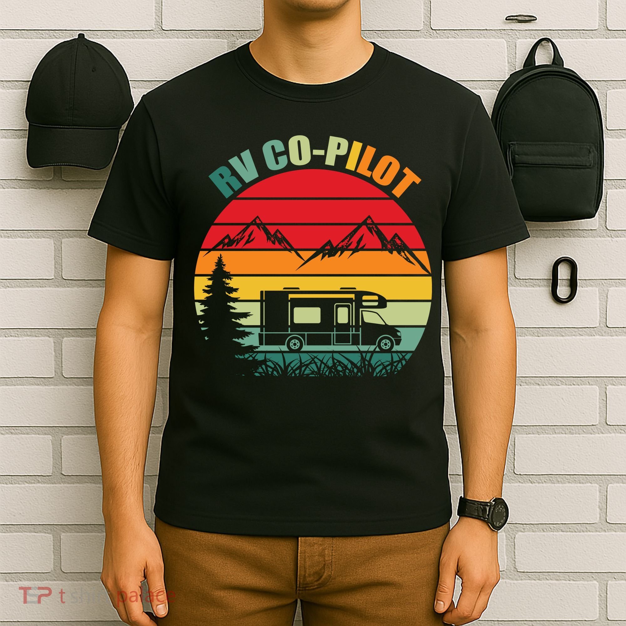 Funny RV CoPilot Adventure Awaits RV Camping T-Shirt