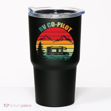 Funny RV CoPilot Adventure Awaits RV Camping Tumbler