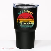 Funny RV CoPilot Adventure Awaits RV Camping Tumbler thumb 0