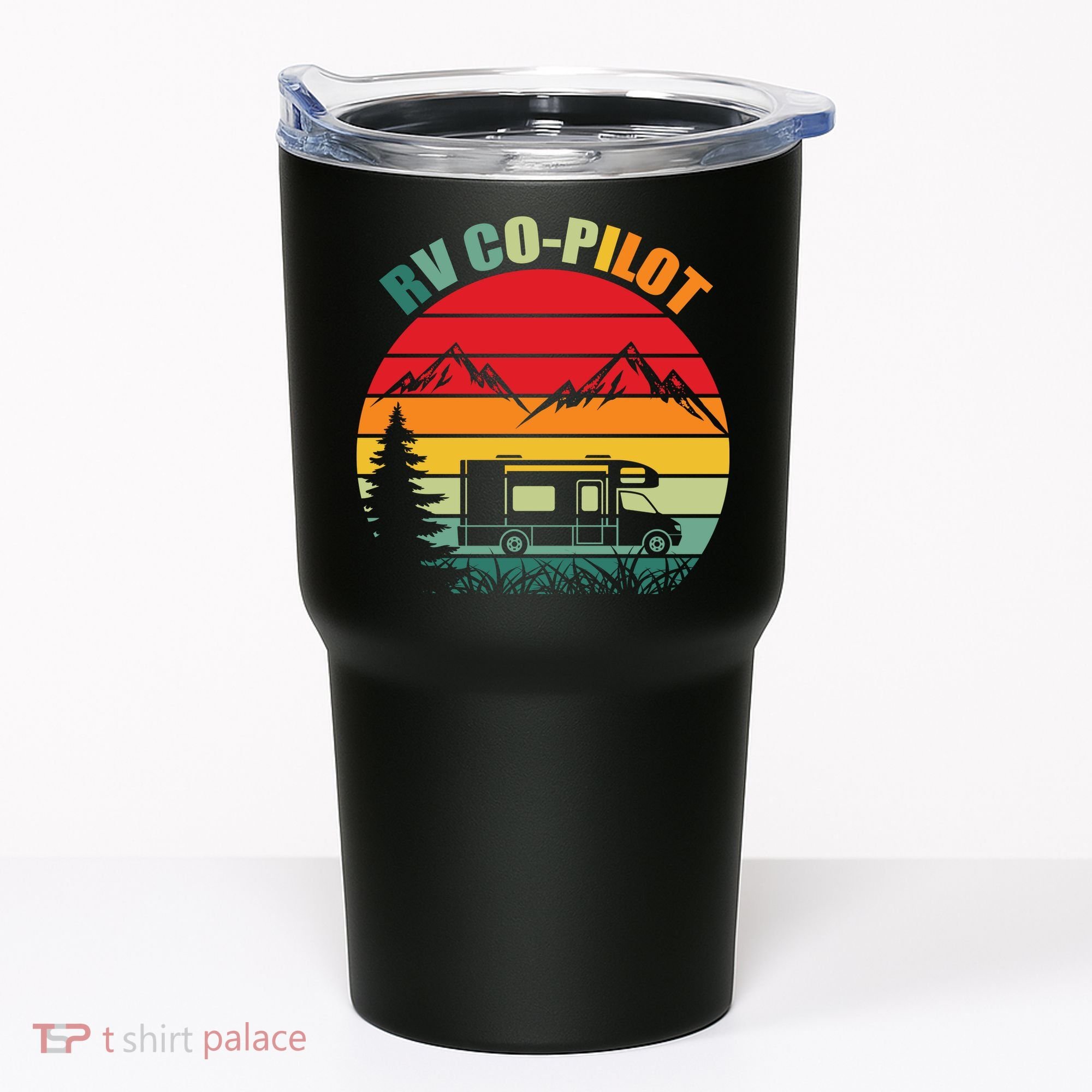 Funny RV CoPilot Adventure Awaits RV Camping Tumbler
