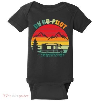 Funny RV CoPilot Adventure Awaits RV Camping Baby Bodysuit