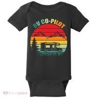 Funny RV CoPilot Adventure Awaits RV Camping Baby Bodysuit thumb 0