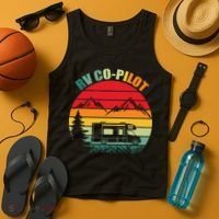 Funny RV CoPilot Adventure Awaits RV Camping Tank Top thumb 4