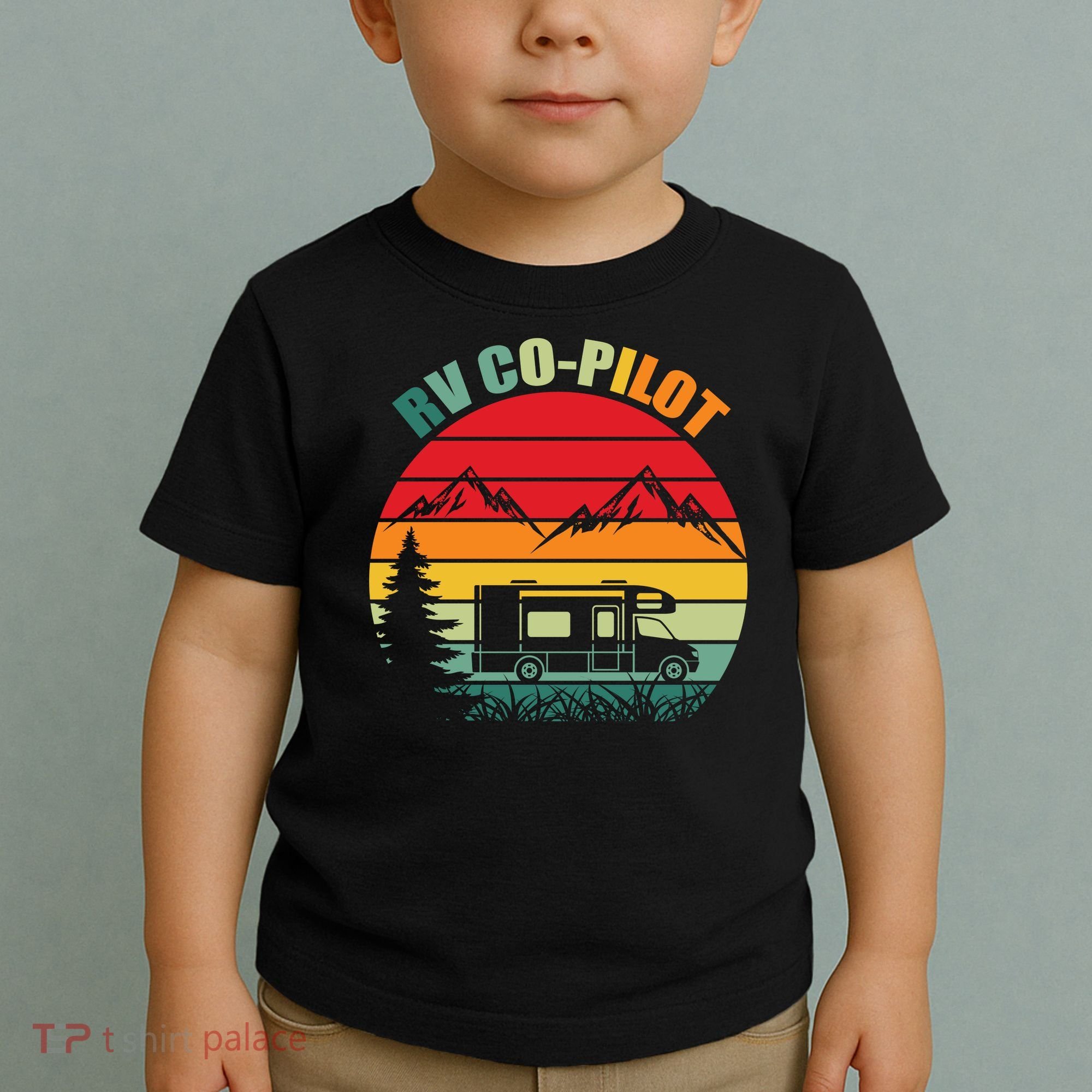 Funny RV CoPilot Adventure Awaits RV Camping Toddler T-Shirt