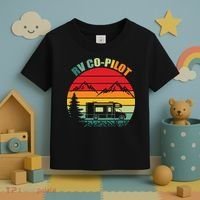 Funny RV CoPilot Adventure Awaits RV Camping Toddler T-Shirt thumb 3