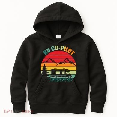 Funny RV CoPilot Adventure Awaits RV Camping Kids Hoodie